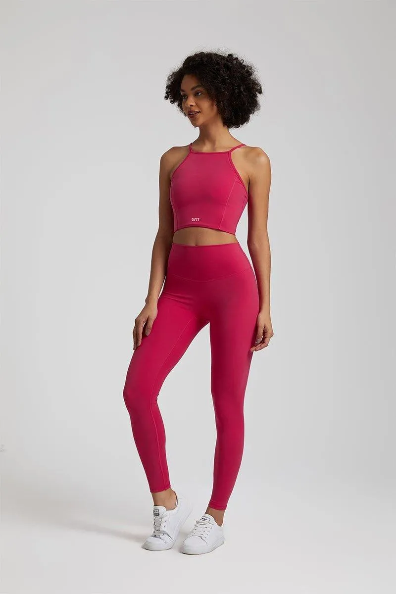 Women's Yoga Set - GFIT 2.0 Spaghetti Strap Vest & High-Waist Leggings