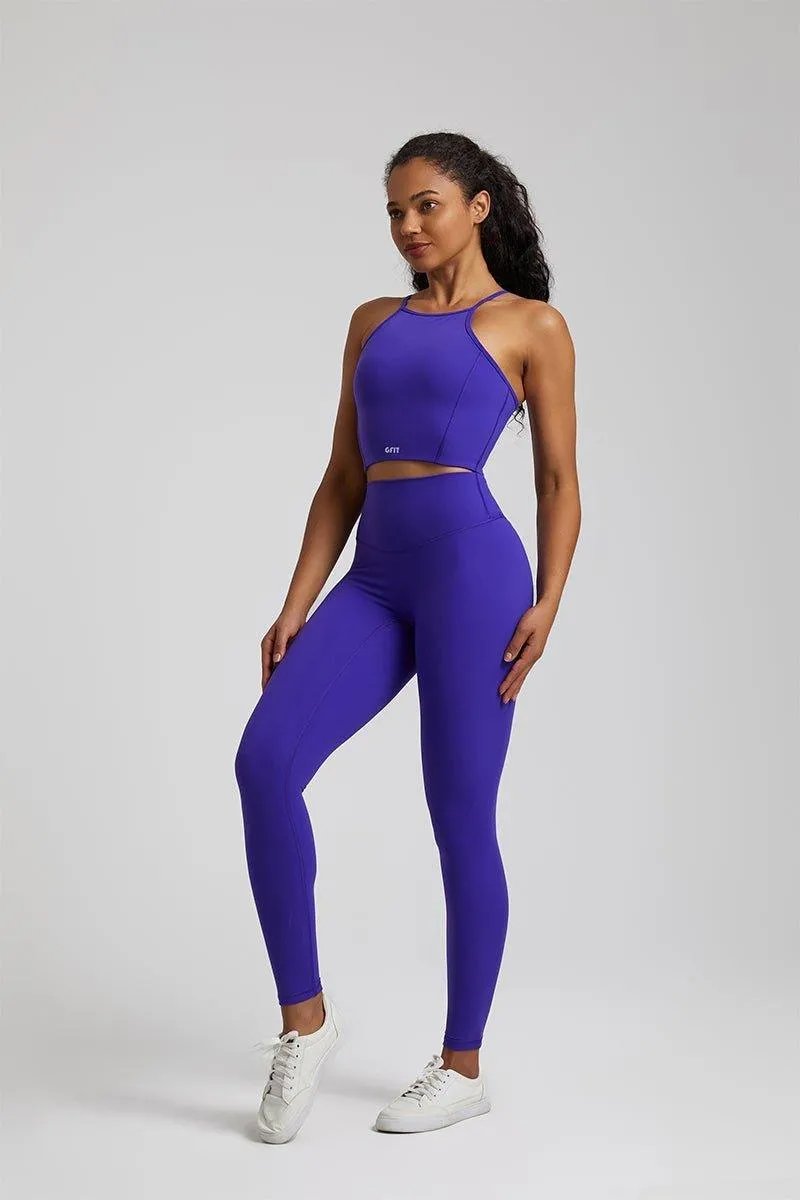 Women's Yoga Set - GFIT 2.0 Spaghetti Strap Vest & High-Waist Leggings