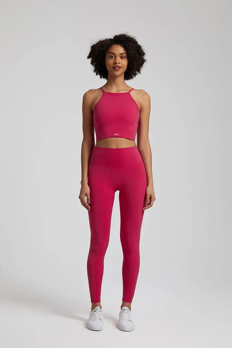 Women's Yoga Set - GFIT 2.0 Spaghetti Strap Vest & High-Waist Leggings