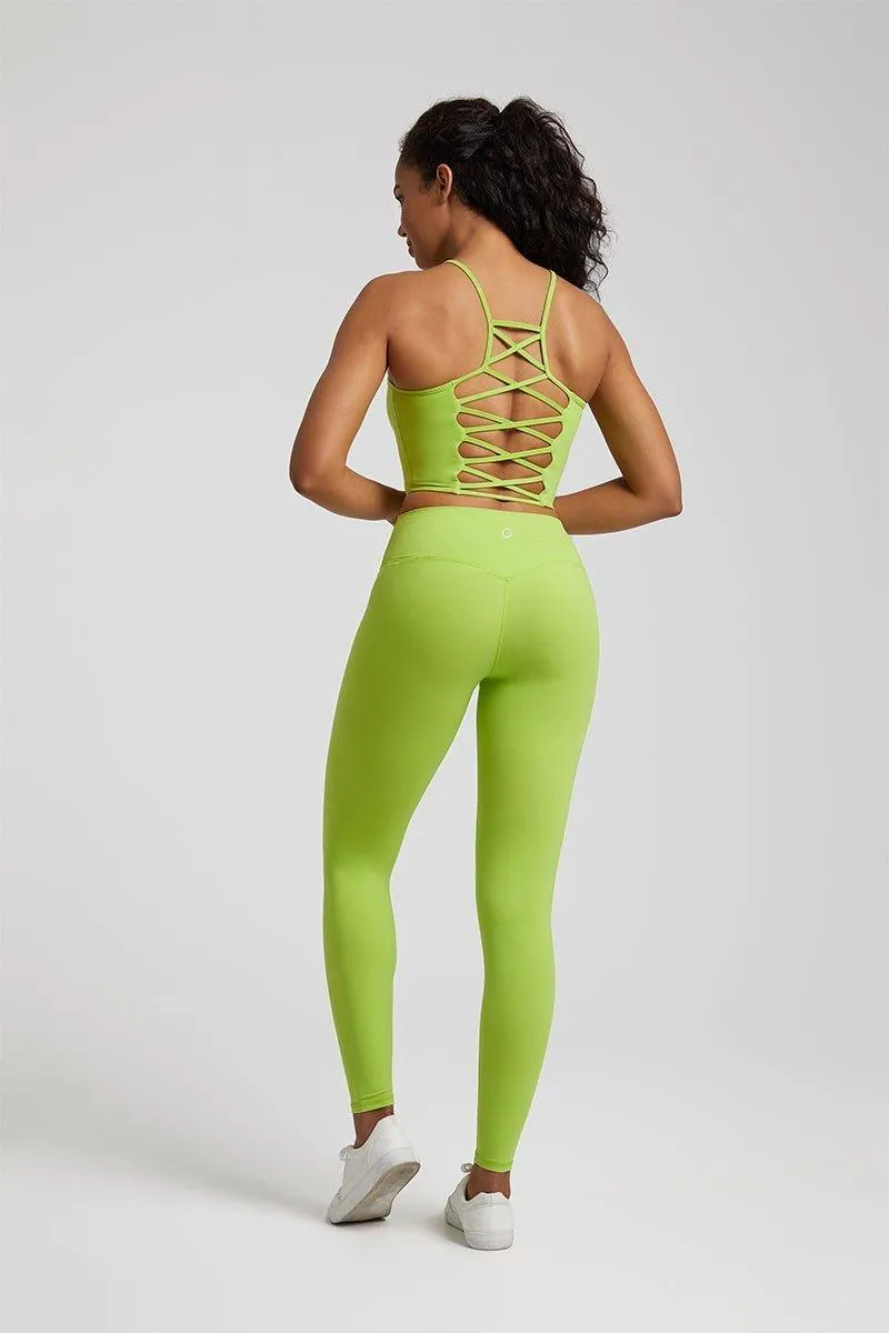 Women's Yoga Set - GFIT 2.0 Spaghetti Strap Vest & High-Waist Leggings