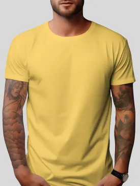 Yellow Round Neck T-shirts